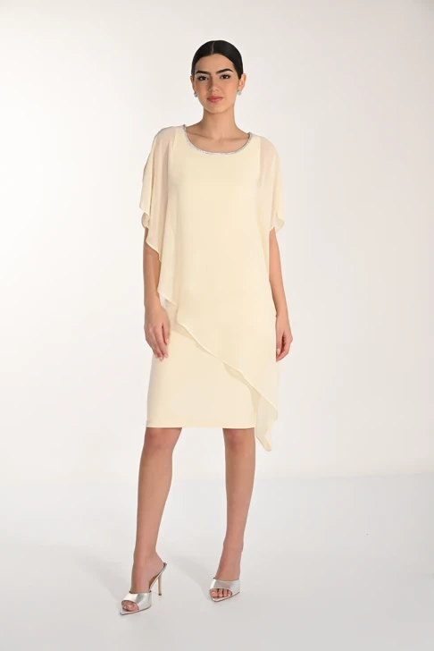 FRANK LYMAN ladies dress vanilla formal