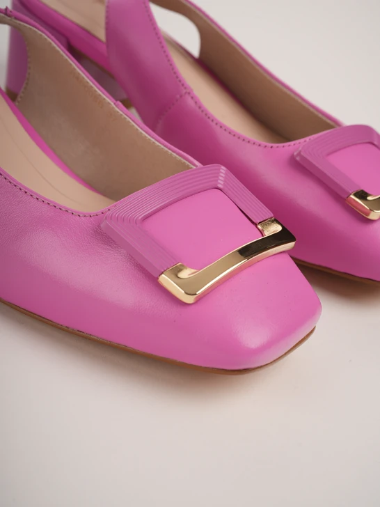 EPICA sandals without heel pink with buckle