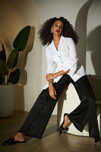 JOSEPH RIBKOFF ladies trousers black (2)