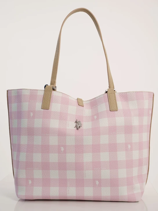U.S. POLO ASSN. ladies handbag Rogersville M Vichy Desert