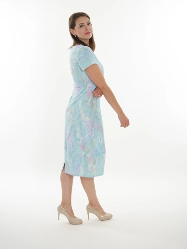 AGATA RE ladies dress light blue multi color (2)