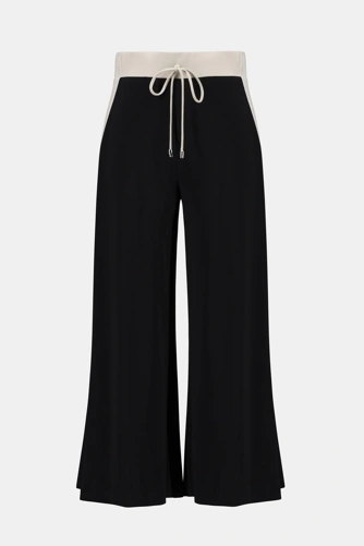 JOSEPH RIBKOFF ladies trousers black with beige side stripe (6)