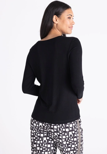 TUZZI Women's Long-Sleeve T-Shirt, Black (3)