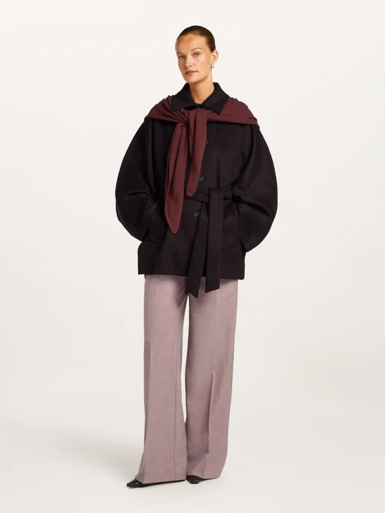 BEAUMONT Women's ELYA Short Coat in Plum