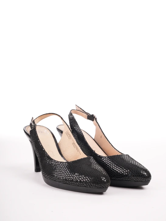 Caprice pumps black reptile