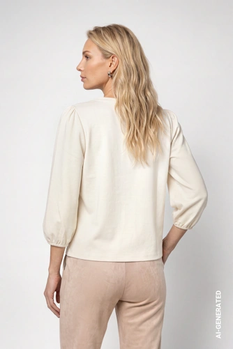 MONARI FASHION SHOW Women's Cream-Colored Sweatshirt (2)