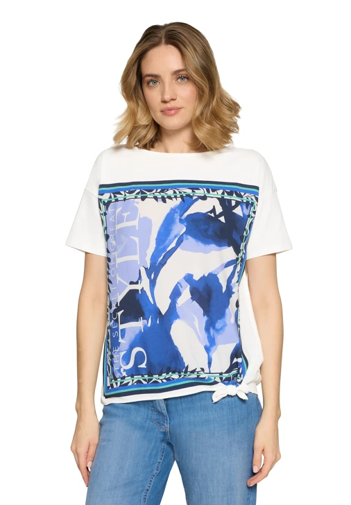 BETTY BARCLAY women's t-shirt white floral print