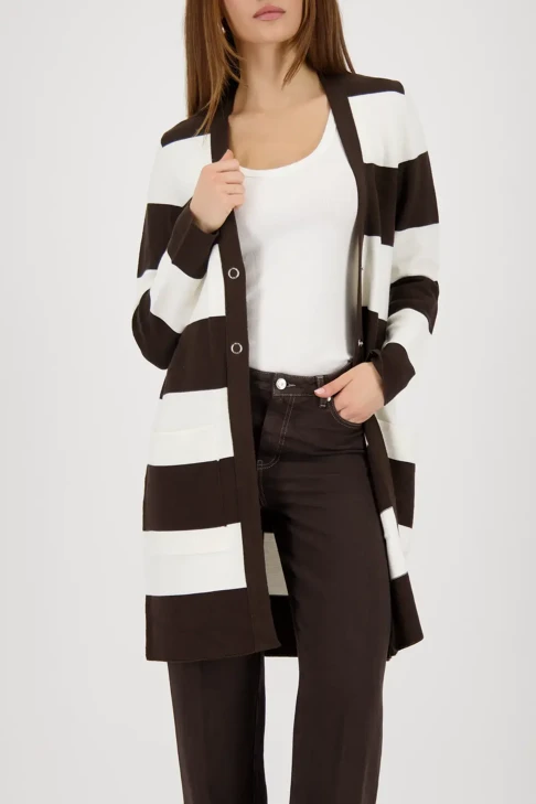MONARI CAPE TOWN women's cardigan white and brown