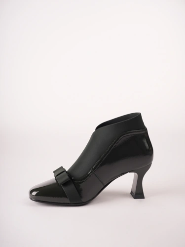 EPICA Women's Ankle Boots with a Bow, Green Patent Leather (3)