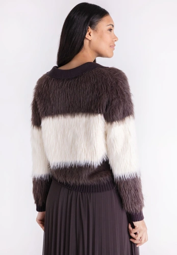 TUZZI CHOCOLATE Women's Sweater, Brown-Beige (1)
