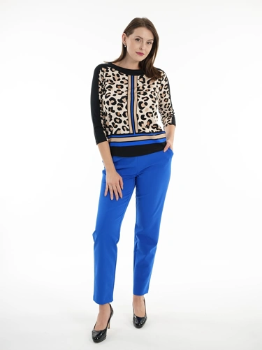 Frank Walder women's shirt black beige blue (1)
