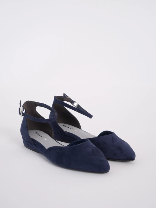 TAMARIS women's ballerinas with ankle strap blue