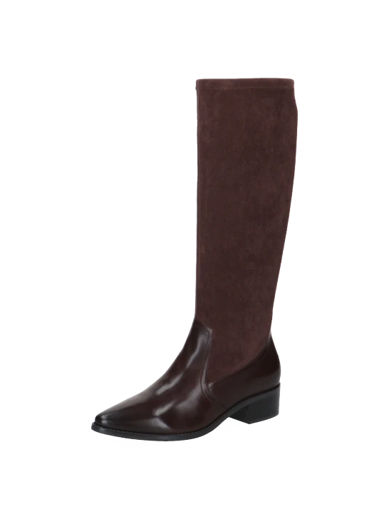 CAPRICE Women's Stretch Zipper Boots, Brown