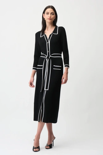 JOSEPH RIBKOFF ladies dress black and white (1)
