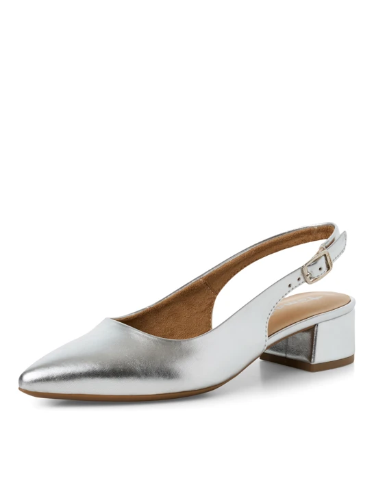 TAMARIS women's pumps with empty heel silver
