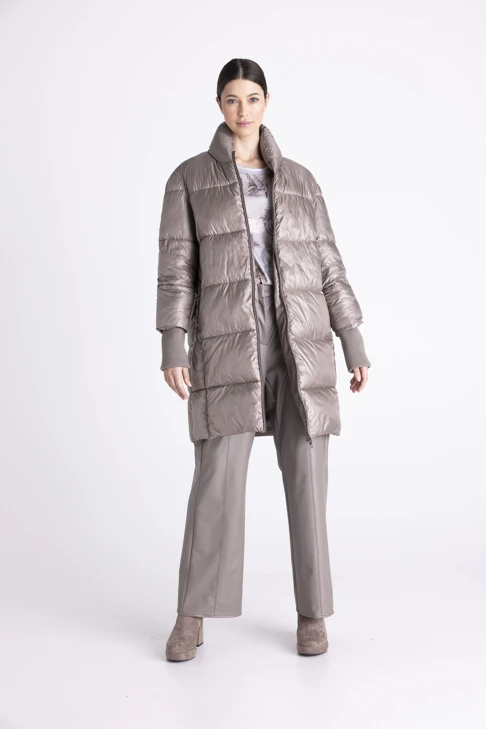 TUZZI QUIET WILD Women's Taupe Coat