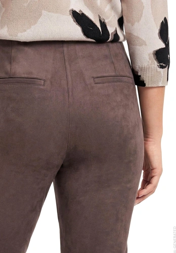 BETTY BARCLAY Women's Brown Suede Pants (4)