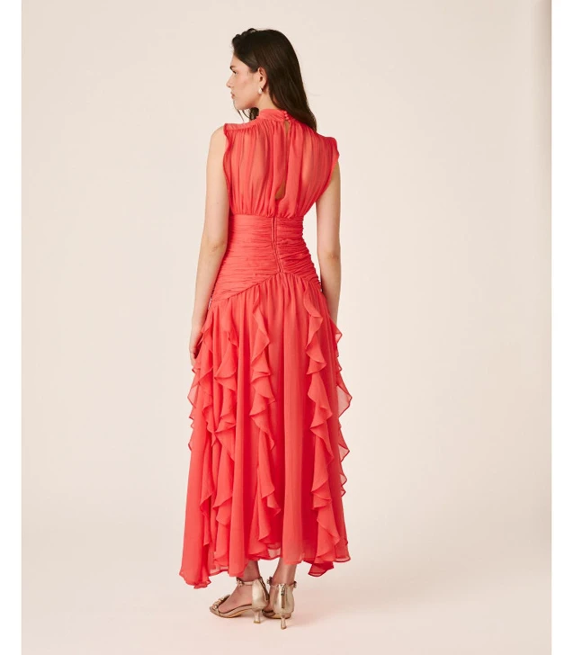 ALMA EN PENA Women's Long Dress, Olive