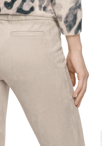BETTY BARCLAY Women's Beige Velour Pants (4)