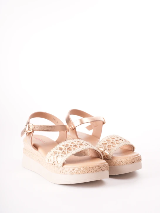 PASS women's champagne sandals