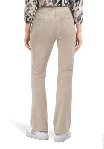 BETTY BARCLAY Women's Beige Velour Pants (1)