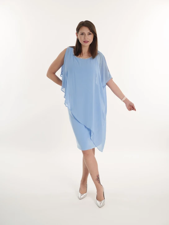 FRANK LYMAN ladies dress light blue formal