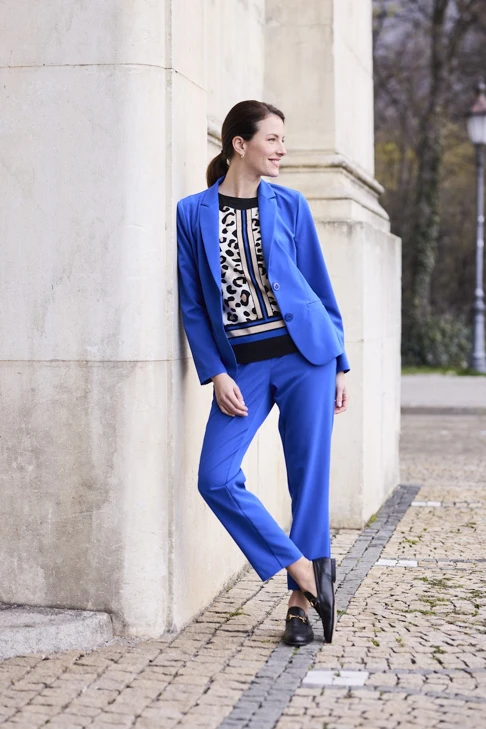 FRANK WALDER ladies outfit blue leopard