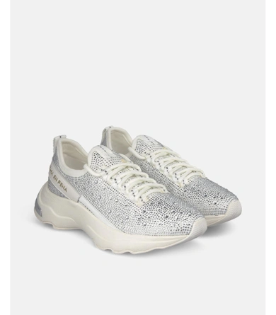 ALMA EN PENA Women's White Sneakers with Rhinestones (1)