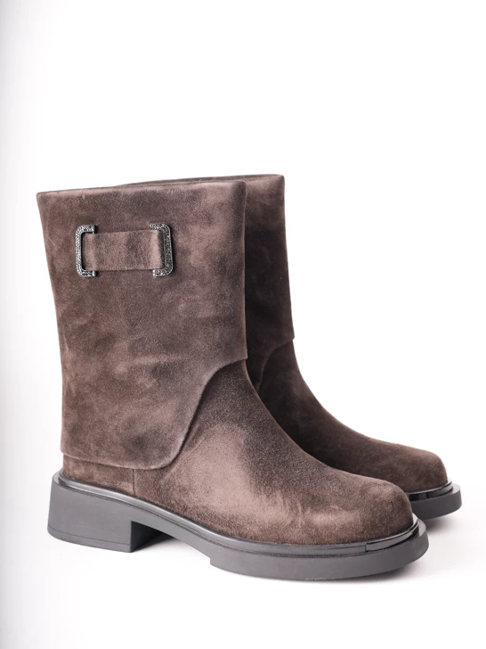 EPICA Women's Brown Suede Ankle Boots