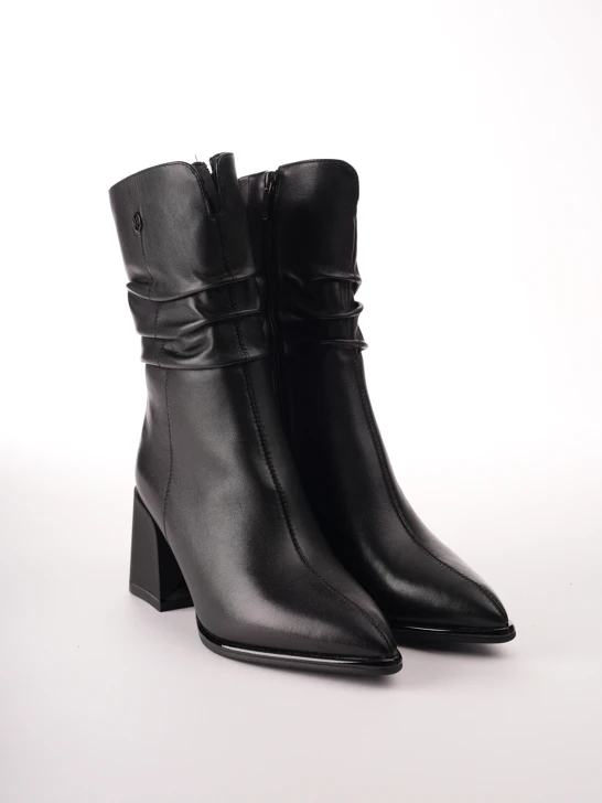 EPICA Women's Black Leather Ankle Boots