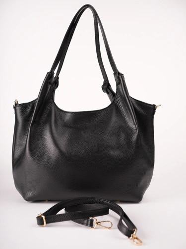 GROSSO BAG Women's Black Leather Handbag (1)