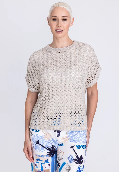TUZZI BEACH ladies beige knitted sweater