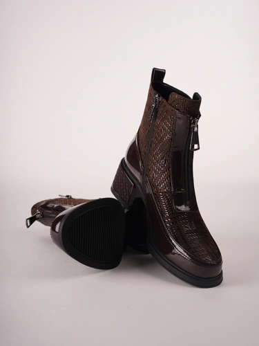 EPICA Women's Brown Embellished Ankle Boots (4)