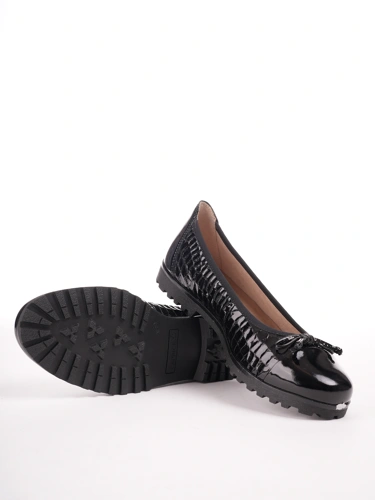 CAPRICE women's ballerinas croco lacquer black (4)