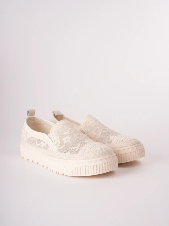 PASS women's lace sneakers beige