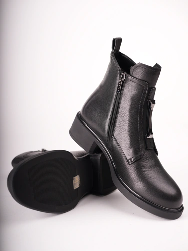 EPICA Women's Black Leather Ankle Boots (4)