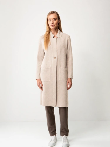 CATNOIR Women's Knitted Merino Wool Coat, Gray (4)