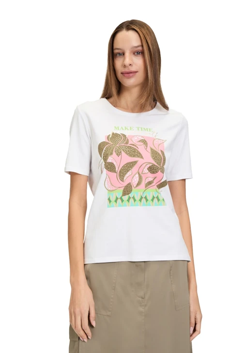 BETTY BARCLAY ladies shirt white with print