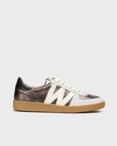 WONDERS women's sneakers white brown (1)