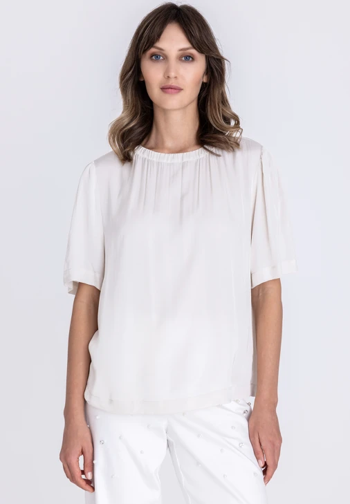 TUZZI WHITE ladies shirt beige