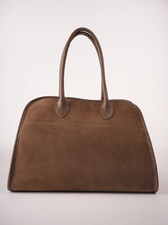 GROSSO BAG Women's Large Beige Leather Handbag