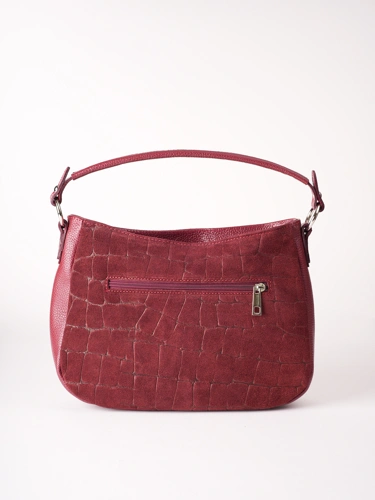 GROSSO BAG Women's Burgundy Leather Handbag (3)