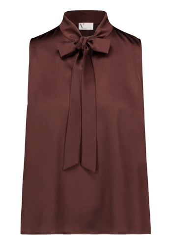 VERA MONT Women's Sleeveless Brown Blouse (5)