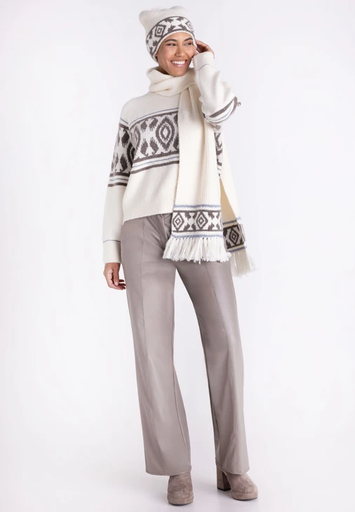 TUZZI NORDIC DUN Women's Scarf, Cream