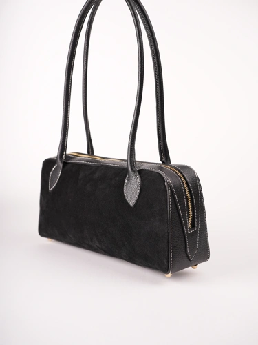 GROSSO BAG Women's Leather Handbag, Black (2)