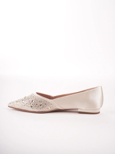 TAMARIS women's beige ballerinas with rhinestones (3)