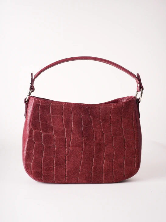 GROSSO BAG Women's Burgundy Leather Handbag