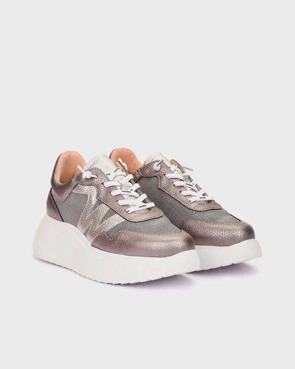 WONDERS ladies sneakers silver