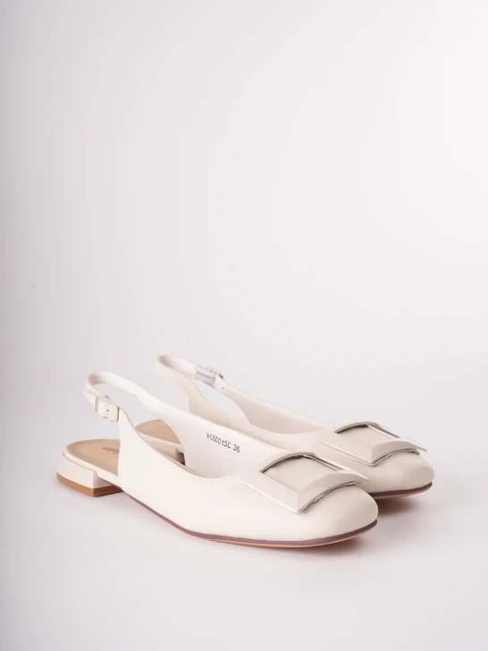 PASS women's ballerinas with empty heel buckle beige