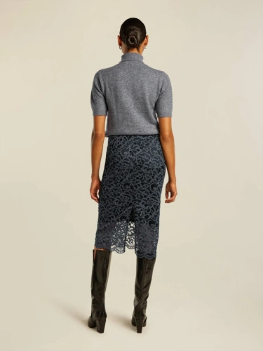 BEAUMONT ladies skirt black and grey lace (2)